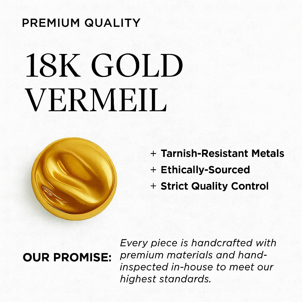 Natural Golden Rutile Quartz Pendant – 18K Gold Vermeil