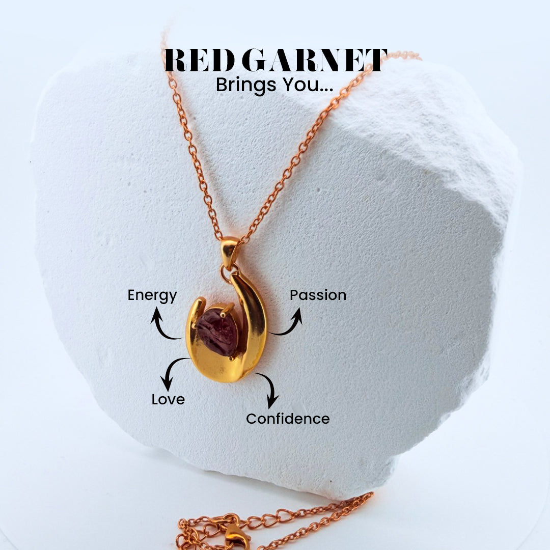 Natural Gemstone - 18K Gold Vermeil Pendant