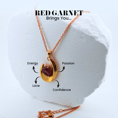 Natural Gemstone - 18K Gold Vermeil Pendant