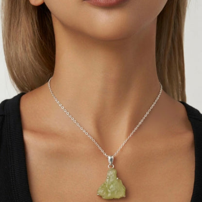 Libyan Desert Glass Pendant in Premium 925 Sterling Silver