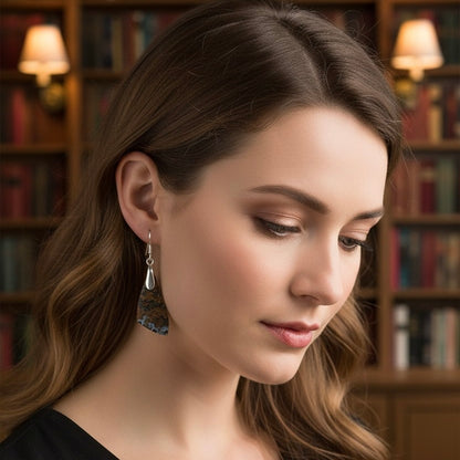 Natural Skin Tiger Jasper Earrings - 925 Sterling Silver