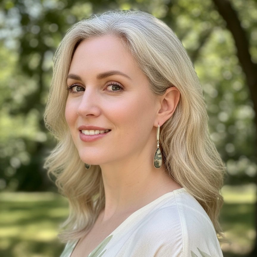 Natural Marcasite Earrings  - 925 Sterling Silver