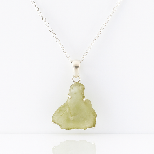 Libyan Desert Glass Pendant in Premium 925 Sterling Silver