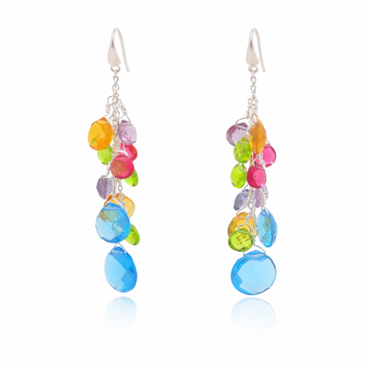 Natural Multi Gemstones Healing Earrings