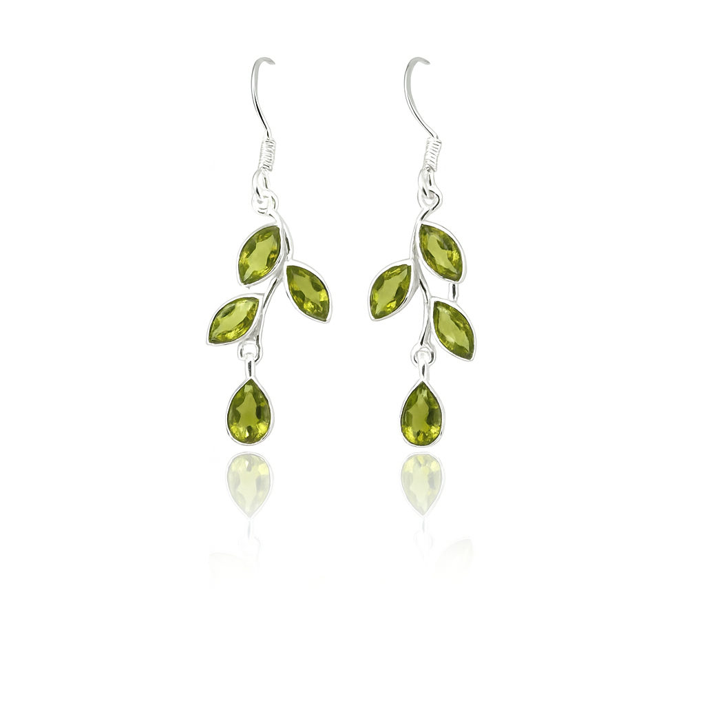 Peridot Earrings - 925 Sterling Silver