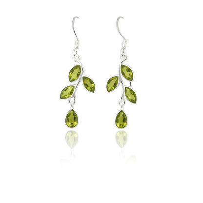 Peridot Earrings - 925 Sterling Silver