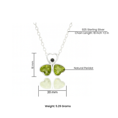 Natural Peridot Onyx Angel Pendant - 925 Sterling Silver