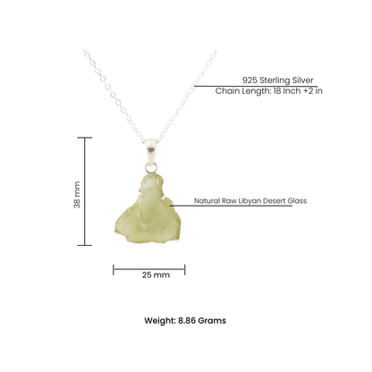 Libyan Desert Glass Pendant in Premium 925 Sterling Silver