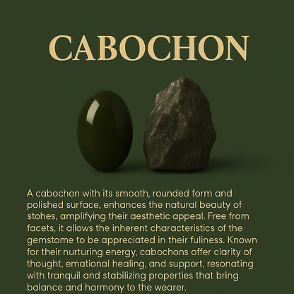 Natural Blue Opal Wood Cabochon Pendant – 18K Gold Vermeil