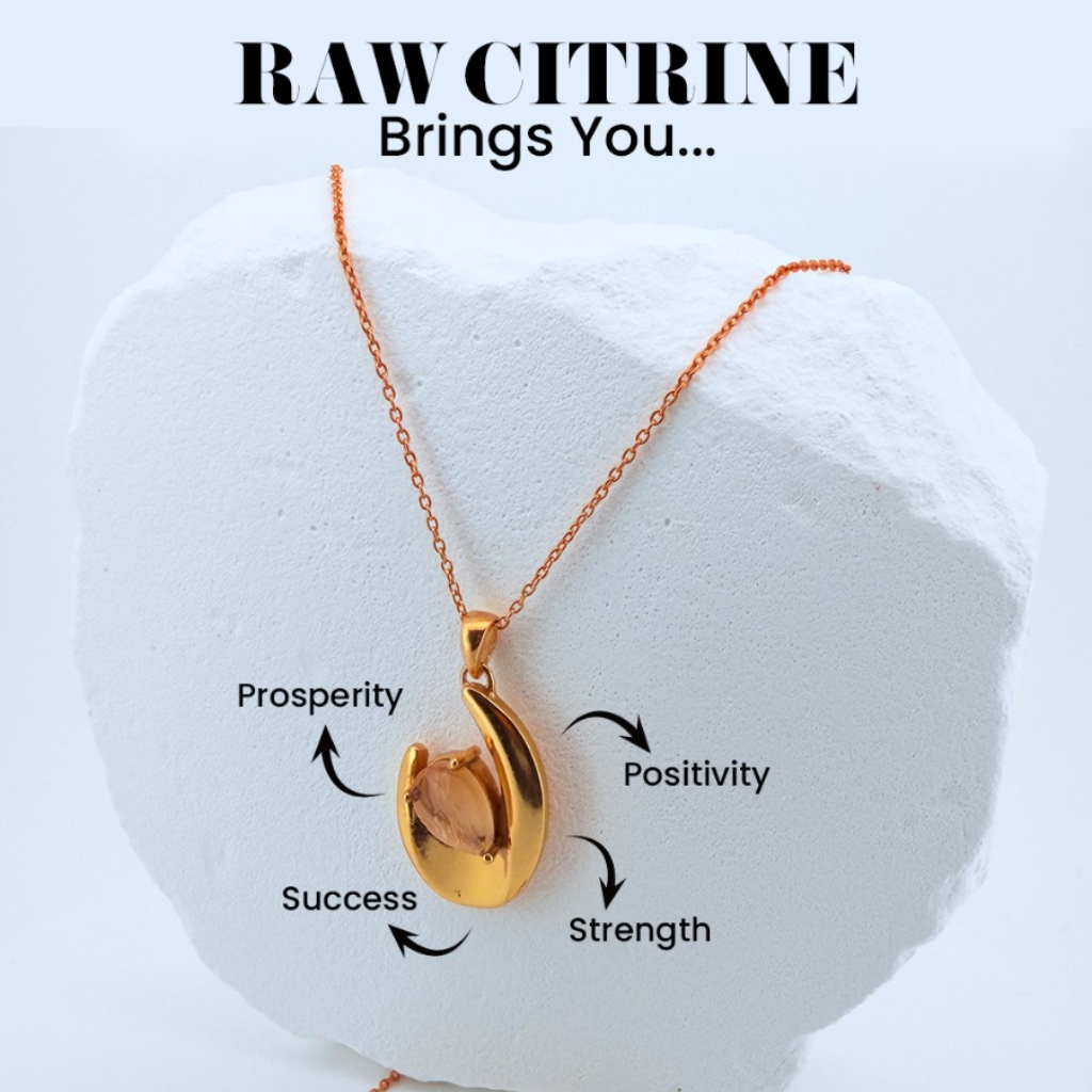 Natural Gemstone - 18K Gold Vermeil Pendant