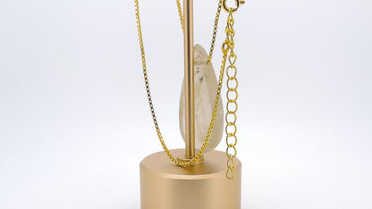 Rutile Quartz Teardrop Pendant - 18K Gold Vermeil