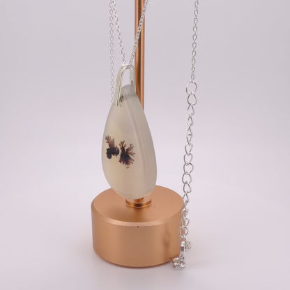 Natural Dendritic Agate Pendant - 925 Sterling Silver