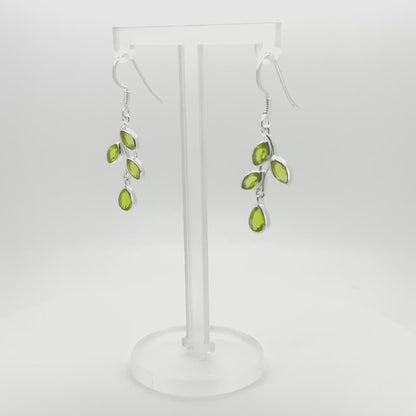 Peridot Earrings - 925 Sterling Silver